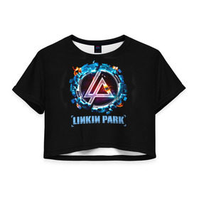 Женская футболка 3D укороченная с принтом Двигатель Linkin Park в Кировске, 100% полиэстер | круглая горловина, длина футболки до линии талии, рукава с отворотами | Тематика изображения на принте: bennington | chester | linkin park | альтернативный метал | альтернативный рок | беннингтон | группа | линкин парк | музыкант | ню метал | певец | рок | рэп | рэп рок | честер | электроник рок