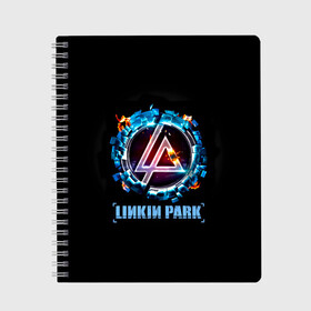 Тетрадь с принтом Двигатель Linkin Park в Кировске, 100% бумага | 48 листов, плотность листов — 60 г/м2, плотность картонной обложки — 250 г/м2. Листы скреплены сбоку удобной пружинной спиралью. Уголки страниц и обложки скругленные. Цвет линий — светло-серый
 | Тематика изображения на принте: bennington | chester | linkin park | альтернативный метал | альтернативный рок | беннингтон | группа | линкин парк | музыкант | ню метал | певец | рок | рэп | рэп рок | честер | электроник рок