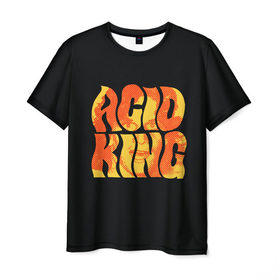 Мужская футболка 3D с принтом Acid King 4 в Кировске, 100% полиэфир | прямой крой, круглый вырез горловины, длина до линии бедер | 