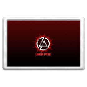 Магнит 45*70 с принтом Красно-черный Linkin Park в Кировске, Пластик | Размер: 78*52 мм; Размер печати: 70*45 | 