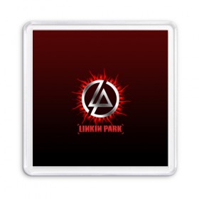 Магнит 55*55 с принтом Красно-черный Linkin Park в Кировске, Пластик | Размер: 65*65 мм; Размер печати: 55*55 мм | 