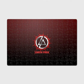 Пазл магнитный 126 элементов с принтом Красно-черный Linkin Park в Кировске, полимерный материал с магнитным слоем | 126 деталей, размер изделия —  180*270 мм | 