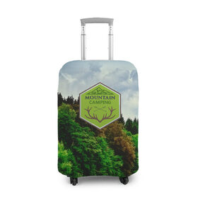 Чехол для чемодана 3D с принтом Mountain Camping в Кировске, 86% полиэфир, 14% спандекс | двустороннее нанесение принта, прорези для ручек и колес | mountain | возвышение | возвышенность | гора | горка | горы | лес | природа | склон | туман | холм