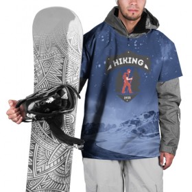 Накидка на куртку 3D с принтом Пеший турист в Кировске, 100% полиэстер |  | Тематика изображения на принте: mountain | возвышение | возвышенность | гора | горка | горы | лес | природа | склон | туман | холм