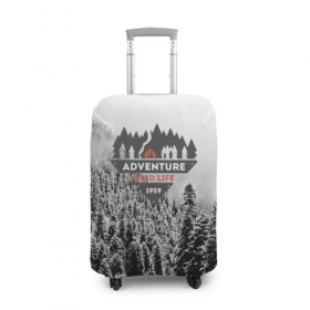 Чехол для чемодана 3D с принтом Приключение(Wild life) в Кировске, 86% полиэфир, 14% спандекс | двустороннее нанесение принта, прорези для ручек и колес | mountain | возвышение | возвышенность | гора | горка | горы | лес | природа | склон | туман | холм