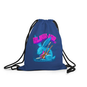 Рюкзак-мешок 3D с принтом Заяц Blink-182 в Кировске, 100% полиэстер | плотность ткани — 200 г/м2, размер — 35 х 45 см; лямки — толстые шнурки, застежка на шнуровке, без карманов и подкладки | 