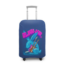 Чехол для чемодана 3D с принтом Заяц Blink-182 в Кировске, 86% полиэфир, 14% спандекс | двустороннее нанесение принта, прорези для ручек и колес | 