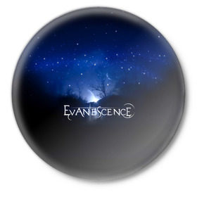 Значок с принтом Evanescence звездное небо в Кировске,  металл | круглая форма, металлическая застежка в виде булавки | evanescence | альтернативный | готик | группа | джен маджура | исчезновение | метал | ню | рок | синий | тим маккорд | трой маклоухорн | уилл хант | хард | эванесенс | эми ли