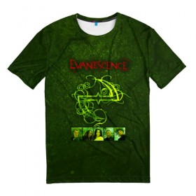 Мужская футболка 3D с принтом Группа Evanescence в Кировске, 100% полиэфир | прямой крой, круглый вырез горловины, длина до линии бедер | evanescence | альтернативный | готик | группа | джен маджура | зеленый | исчезновение | метал | ню | рок | тим маккорд | трой маклоухорн | уилл хант | хард | эванесенс | эми ли