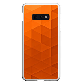 Чехол для Samsung S10E с принтом Orange abstraction в Кировске, Силикон | Область печати: задняя сторона чехла, без боковых панелей | abstraction | geometry | polygon | абстракция | геометрия | грань | краски | кубик | кубики | линии | мозаика | полигоны | ребро | текстура | узор