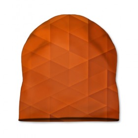 Шапка 3D с принтом Orange abstraction в Кировске, 100% полиэстер | универсальный размер, печать по всей поверхности изделия | abstraction | geometry | polygon | абстракция | геометрия | грань | краски | кубик | кубики | линии | мозаика | полигоны | ребро | текстура | узор