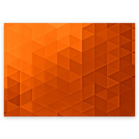 Поздравительная открытка с принтом Orange abstraction в Кировске, 100% бумага | плотность бумаги 280 г/м2, матовая, на обратной стороне линовка и место для марки
 | abstraction | geometry | polygon | абстракция | геометрия | грань | краски | кубик | кубики | линии | мозаика | полигоны | ребро | текстура | узор