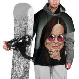 Накидка на куртку 3D с принтом Оззи Осборн в Кировске, 100% полиэстер |  | black sabbath | ozzy osbourne | оззи осборн