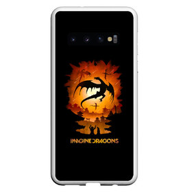 Чехол для Samsung Galaxy S10 с принтом Драконы Imagine Dragons в Кировске, Силикон | Область печати: задняя сторона чехла, без боковых панелей | Тематика изображения на принте: dragons | imagine | альтернативный | американская | бэн макки | группа | драгонс | дэн платцман | дэн рейнольдс | имеджин | инди | индирок | рок | уэйн сермон