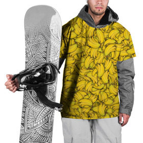 Накидка на куртку 3D с принтом Бананы в Кировске, 100% полиэстер |  | banana | vegan | банан | веган | желтый | паттерн | текстура | фрукт