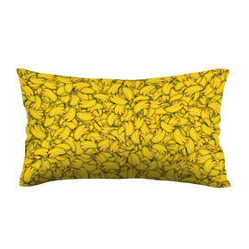 Подушка 3D антистресс с принтом Бананы в Кировске, наволочка — 100% полиэстер, наполнитель — вспененный полистирол | состоит из подушки и наволочки на молнии | banana | vegan | банан | веган | желтый | паттерн | текстура | фрукт