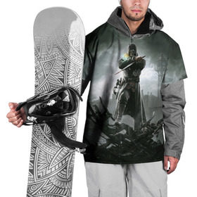 Накидка на куртку 3D с принтом Dishonored 2 в Кировске, 100% полиэстер |  | dunwall | дануолл | корво аттано