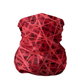 Бандана-труба 3D с принтом Сетка в Кировске, 100% полиэстер, ткань с особыми свойствами — Activecool | плотность 150‒180 г/м2; хорошо тянется, но сохраняет форму | красный | модные | пластик | сети | сетка | текстура | цвет