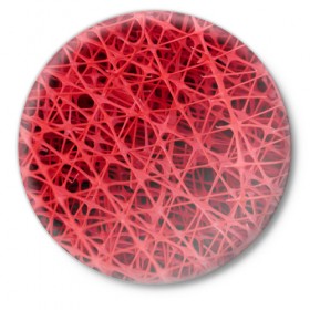 Значок с принтом Сетка в Кировске,  металл | круглая форма, металлическая застежка в виде булавки | красный | модные | пластик | сети | сетка | текстура | цвет
