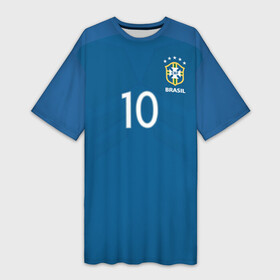 Платье-футболка 3D с принтом Нэймар Форма Гостевая 17 18 в Кировске,  |  | brazil | jr | neymar | paris saint garmain | psg | world cup | бразилия | неймар | нэймар | по футболу | сборная бразилии | футбольная форма | чемпионат мира