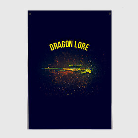 Постер с принтом Dragon Lore в Кировске, 100% бумага
 | бумага, плотность 150 мг. Матовая, но за счет высокого коэффициента гладкости имеет небольшой блеск и дает на свету блики, но в отличии от глянцевой бумаги не покрыта лаком | cs | cs go | csgo | go | го | контр страйк | контра | кс | кс го | ксго | спецназ | террористы