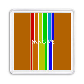 Магнит 55*55 с принтом Imagine Dragons краска в Кировске, Пластик | Размер: 65*65 мм; Размер печати: 55*55 мм | альтернативный | американская | группа | драгонс | имеджин | инди | индирок | поп | рок | электроник