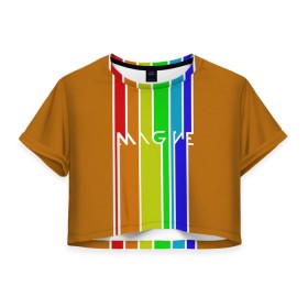 Женская футболка 3D укороченная с принтом Imagine Dragons краска в Кировске, 100% полиэстер | круглая горловина, длина футболки до линии талии, рукава с отворотами | альтернативный | американская | группа | драгонс | имеджин | инди | индирок | поп | рок | электроник