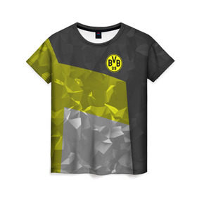 Женская футболка 3D с принтом Borussia Dortmund 2018 в Кировске, 100% полиэфир ( синтетическое хлопкоподобное полотно) | прямой крой, круглый вырез горловины, длина до линии бедер | боруссия | дортмунд