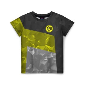 Детская футболка 3D с принтом Borussia Dortmund 2018 в Кировске, 100% гипоаллергенный полиэфир | прямой крой, круглый вырез горловины, длина до линии бедер, чуть спущенное плечо, ткань немного тянется | Тематика изображения на принте: боруссия | дортмунд