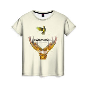 Женская футболка 3D с принтом Руки с птичкой Imagine Dragons в Кировске, 100% полиэфир ( синтетическое хлопкоподобное полотно) | прямой крой, круглый вырез горловины, длина до линии бедер | альтернативный | американская | группа | драгонс | имеджин | инди | индирок | поп | рок | электроник
