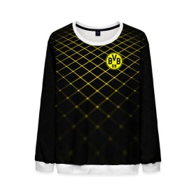 Мужской свитшот 3D с принтом Borussia Dortmund 2018 line в Кировске, 100% полиэстер с мягким внутренним слоем | круглый вырез горловины, мягкая резинка на манжетах и поясе, свободная посадка по фигуре | borussia | fc | football | football club | sport | боруссия | спорт | спортивные | униформа | фирменные цвета | фк | футбол | футбольный клуб