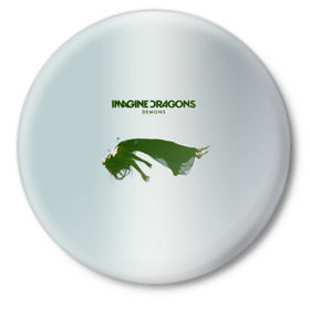 Значок с принтом Imagine Dragons Demons в Кировске,  металл | круглая форма, металлическая застежка в виде булавки | альтернативный | американская | группа | драгонс | имеджин | инди | индирок | поп | рок | электроник
