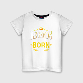 Детская футболка хлопок с принтом Legends are born in september в Кировске, 100% хлопок | круглый вырез горловины, полуприлегающий силуэт, длина до линии бедер | september | день рождения | подарок | праздник | сентябрь