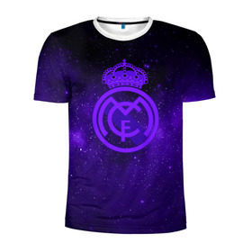 Мужская футболка 3D спортивная с принтом FC Real Madrid(SPACE STYLE) в Кировске, 100% полиэстер с улучшенными характеристиками | приталенный силуэт, круглая горловина, широкие плечи, сужается к линии бедра | real madrid | футбол | футбольный клуб | чемпионат