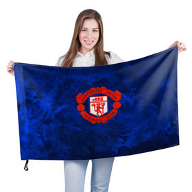 Флаг 3D с принтом FC Манчестер(blue collection) в Кировске, 100% полиэстер | плотность ткани — 95 г/м2, размер — 67 х 109 см. Принт наносится с одной стороны | football | footer | manchester | soccer | socker | арсенал | футбол | футбольный клуб