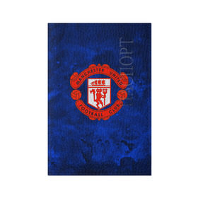Обложка для паспорта матовая кожа с принтом FC Манчестер(blue collection) в Кировске, натуральная матовая кожа | размер 19,3 х 13,7 см; прозрачные пластиковые крепления | football | footer | manchester | soccer | socker | арсенал | футбол | футбольный клуб