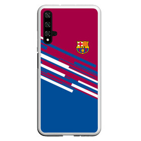 Чехол для Honor 20 с принтом FC Barcelona 2018 Sport line в Кировске, Силикон | Область печати: задняя сторона чехла, без боковых панелей | Тематика изображения на принте: fc | fc barcelona | fcb | fly emirates | ronaldo | абстракция | барселона | геометрия | зож | клуб | линии | месси | модные | мяч | реал мадрид | спорт | спортивные | тренды | футбол | футбольный клуб | эмблема