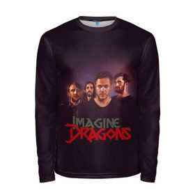 Мужской лонгслив 3D с принтом Группа Imagine Dragons в Кировске, 100% полиэстер | длинные рукава, круглый вырез горловины, полуприлегающий силуэт | альтернативный | американская | группа | драгонс | имеджин | инди | индирок | поп | рок | электроник