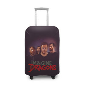 Чехол для чемодана 3D с принтом Группа Imagine Dragons в Кировске, 86% полиэфир, 14% спандекс | двустороннее нанесение принта, прорези для ручек и колес | альтернативный | американская | группа | драгонс | имеджин | инди | индирок | поп | рок | электроник