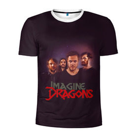 Мужская футболка 3D спортивная с принтом Группа Imagine Dragons в Кировске, 100% полиэстер с улучшенными характеристиками | приталенный силуэт, круглая горловина, широкие плечи, сужается к линии бедра | альтернативный | американская | группа | драгонс | имеджин | инди | индирок | поп | рок | электроник