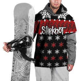 Накидка на куртку 3D с принтом Праздничный Slipknot в Кировске, 100% полиэстер |  | slipknot | альтернативный метал | андерс | грув метал | колсефни | кори | красный | метал | музыка | новогодний | новый год | ню метал | рождество | рок | слипкнот | снежинки | тейлор