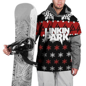Накидка на куртку 3D с принтом Праздничный Linkin Park в Кировске, 100% полиэстер |  | b | chester | linkin park | альтернативный метал | альтернативный рок | беннингтон | группа | знак | красный | линкин парк | музыкант | надпись | новогодний | новый год | ню метал | певец | праздник | рождество