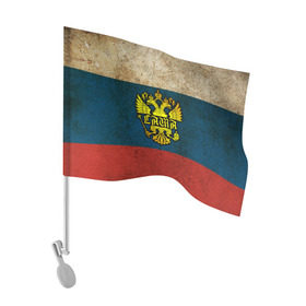 Флаг для автомобиля с принтом Саша в гербе, на флаге РФ в Кировске, 100% полиэстер | Размер: 30*21 см | александр | александра | белый | держава | золото | имя | крылья | орел | патриот | патриотичный | россии | россия | саша | сашка | синий | скипетр | страна | триколор | флаг | шура | шурик