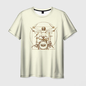 Мужская футболка 3D с принтом Drums в Кировске, 100% полиэфир | прямой крой, круглый вырез горловины, длина до линии бедер | барабанщик | барабаны | драммер | ударные