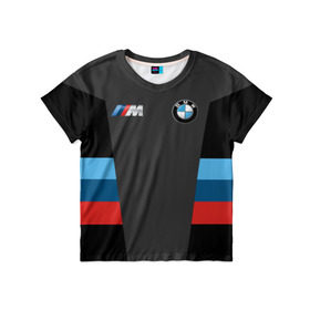 Детская футболка 3D с принтом BMW 2018 Sport в Кировске, 100% гипоаллергенный полиэфир | прямой крой, круглый вырез горловины, длина до линии бедер, чуть спущенное плечо, ткань немного тянется | bmw | автомобиль | автомобильные | бмв | марка | машины | патриот | флаг