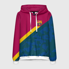 Мужская толстовка 3D с принтом FC Barcelona 2018 Sport camo в Кировске, 100% полиэстер | двухслойный капюшон со шнурком для регулировки, мягкие манжеты на рукавах и по низу толстовки, спереди карман-кенгуру с мягким внутренним слоем. | Тематика изображения на принте: 