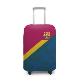 Чехол для чемодана 3D с принтом FC Barcelona 2018 Sport camo в Кировске, 86% полиэфир, 14% спандекс | двустороннее нанесение принта, прорези для ручек и колес | 