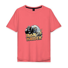 Мужская футболка хлопок Oversize с принтом Iron Maiden в Кировске, 100% хлопок | свободный крой, круглый ворот, “спинка” длиннее передней части | 