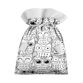 Подарочный 3D мешок с принтом Совушки pattern в Кировске, 100% полиэстер | Размер: 29*39 см | bird | owl | животные | ночные птицы | птицы | совы