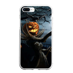Чехол для iPhone 7Plus/8 Plus матовый с принтом Jack в Кировске, Силикон | Область печати: задняя сторона чехла, без боковых панелей | halloween | pumpkin | witch | ведьма | демон | кот | тыква | хэллоуин | череп